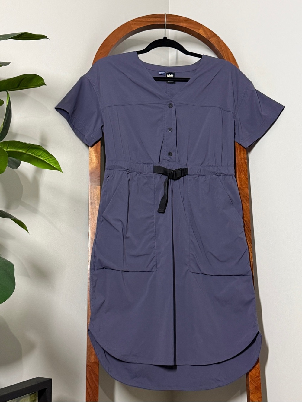 REI CoOp SMALL Blue Gray Sahara Dress
